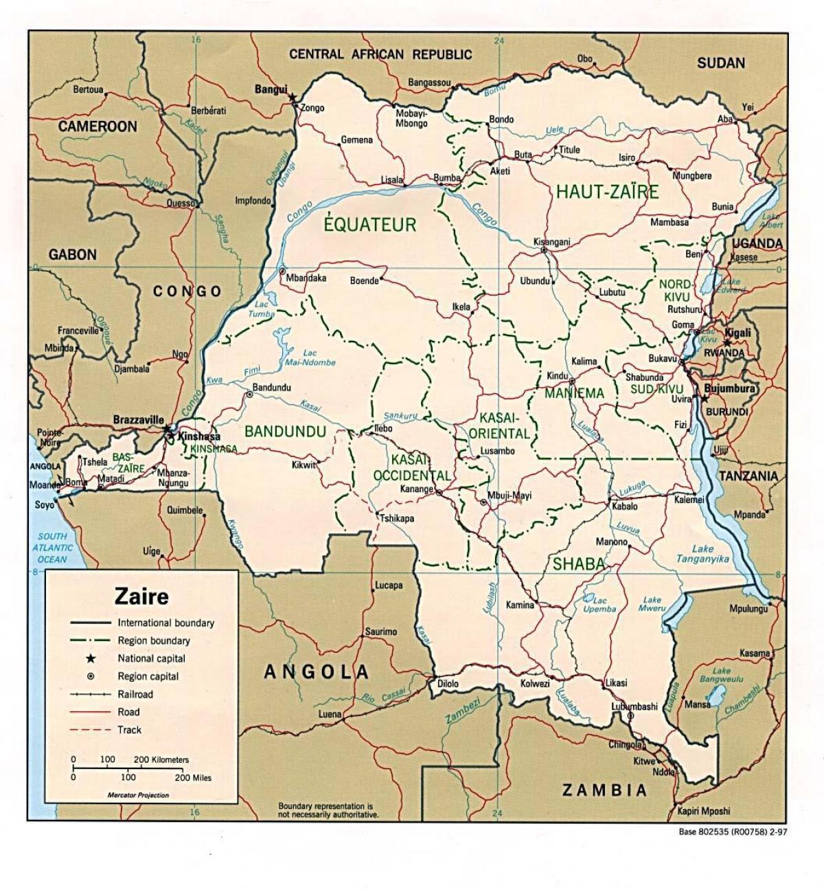 zair afrika mapa