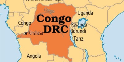 Mapa demokratické republiky kongo
